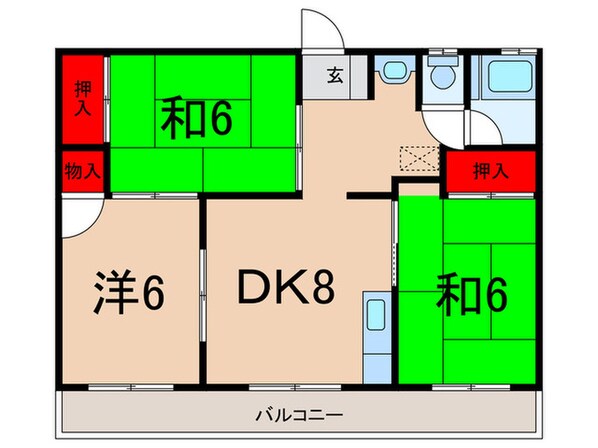 第３松ノ木マンションの物件間取画像